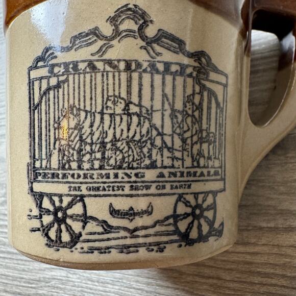 Holt Howard Coffee Mug Greatest Show On Earth Made in USA Brown Circus Oven - Picture 2 of 9